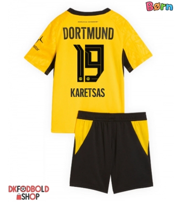 Borussia Dortmund Konstantinos Karetsas #19 Hjemmebanesæt Børn 2026-27 Kort ærmer (+ korte bukser)